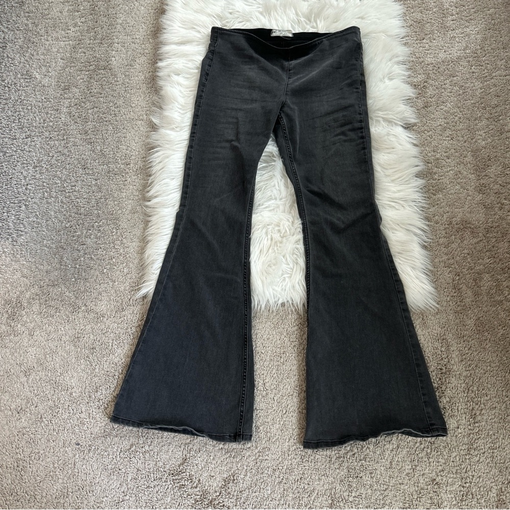 Free People Washed Black/Charcoal High-Rise Jeans